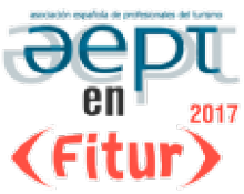 Logotipo de AEPT sobre logotipo de Fitur 17
